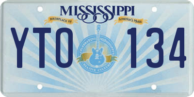 MS license plate YTO134