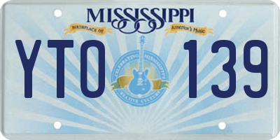 MS license plate YTO139
