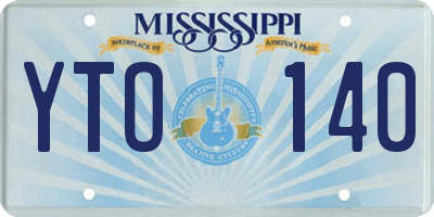 MS license plate YTO140