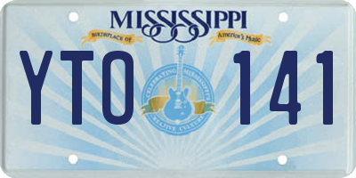 MS license plate YTO141
