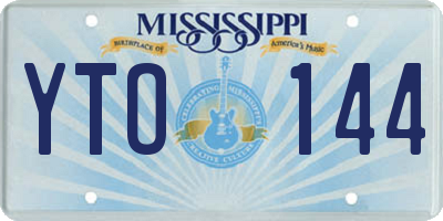 MS license plate YTO144