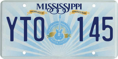 MS license plate YTO145