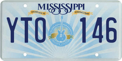 MS license plate YTO146