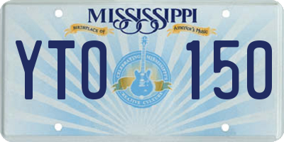MS license plate YTO150