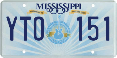 MS license plate YTO151