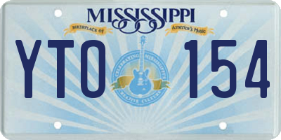 MS license plate YTO154