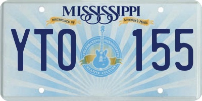 MS license plate YTO155