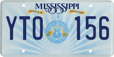 MS license plate YTO156