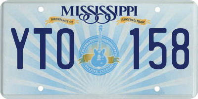 MS license plate YTO158