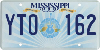 MS license plate YTO162
