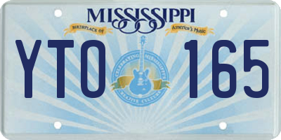 MS license plate YTO165