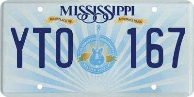 MS license plate YTO167