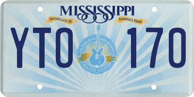 MS license plate YTO170