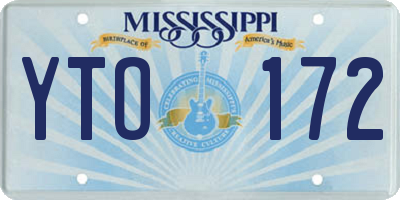 MS license plate YTO172