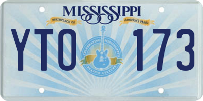 MS license plate YTO173