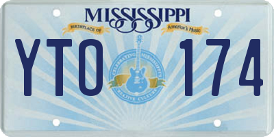 MS license plate YTO174