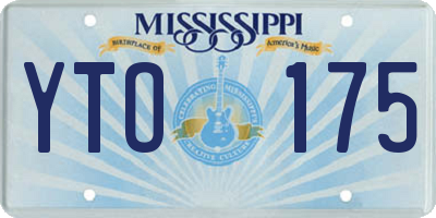 MS license plate YTO175