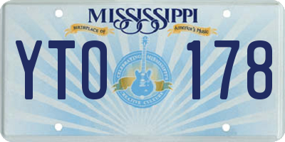 MS license plate YTO178