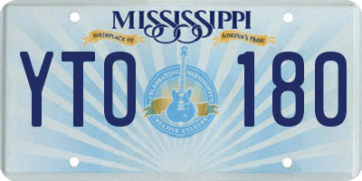 MS license plate YTO180