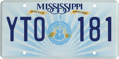 MS license plate YTO181