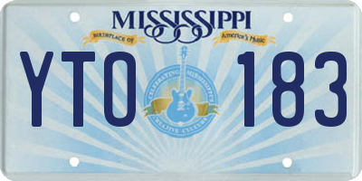 MS license plate YTO183