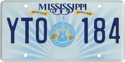 MS license plate YTO184