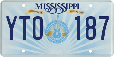 MS license plate YTO187