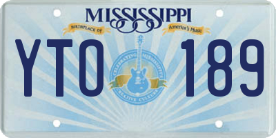 MS license plate YTO189
