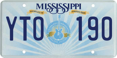 MS license plate YTO190
