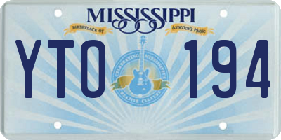 MS license plate YTO194