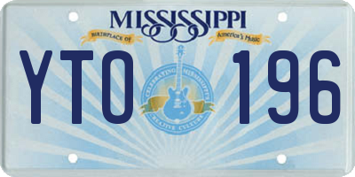 MS license plate YTO196