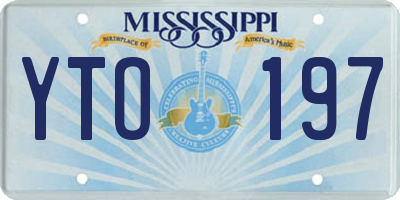 MS license plate YTO197