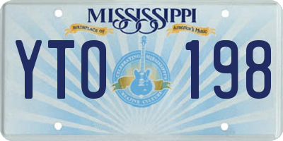 MS license plate YTO198