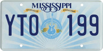 MS license plate YTO199