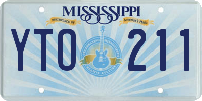 MS license plate YTO211