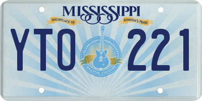 MS license plate YTO221
