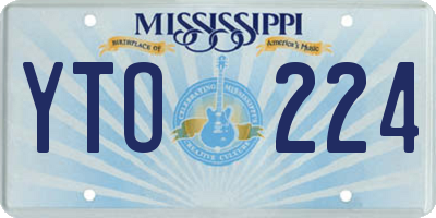 MS license plate YTO224