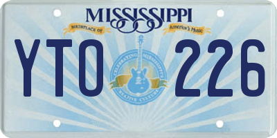 MS license plate YTO226