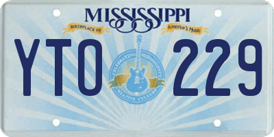 MS license plate YTO229