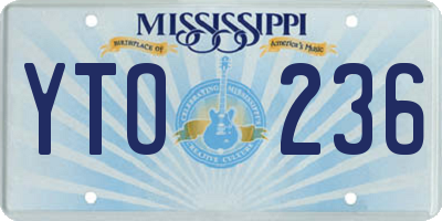 MS license plate YTO236