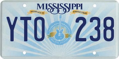 MS license plate YTO238
