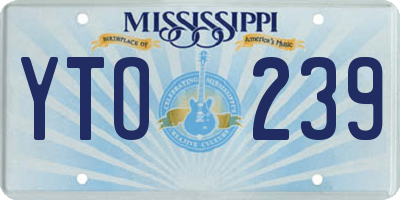 MS license plate YTO239