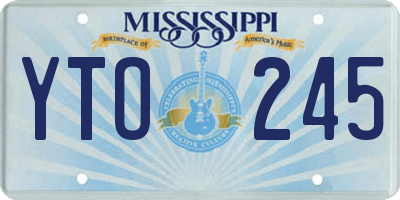 MS license plate YTO245