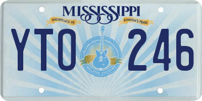 MS license plate YTO246