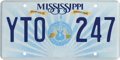 MS license plate YTO247
