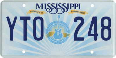 MS license plate YTO248