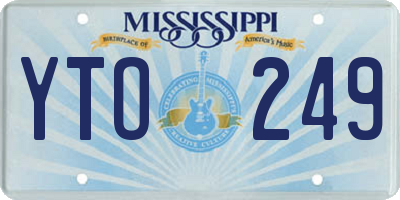 MS license plate YTO249