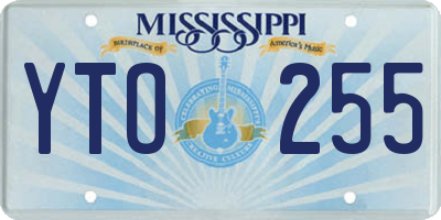 MS license plate YTO255