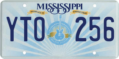 MS license plate YTO256