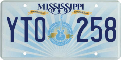 MS license plate YTO258